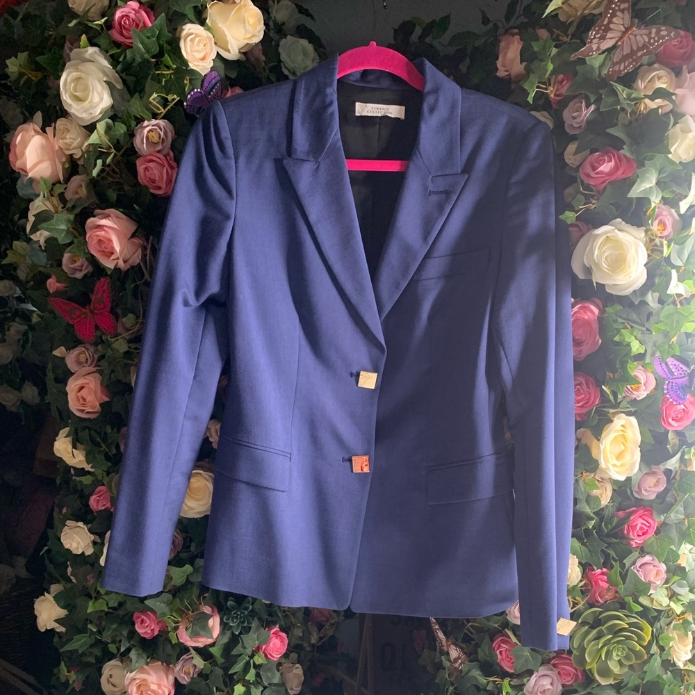 Versace Collection Blue Blazer Size 44